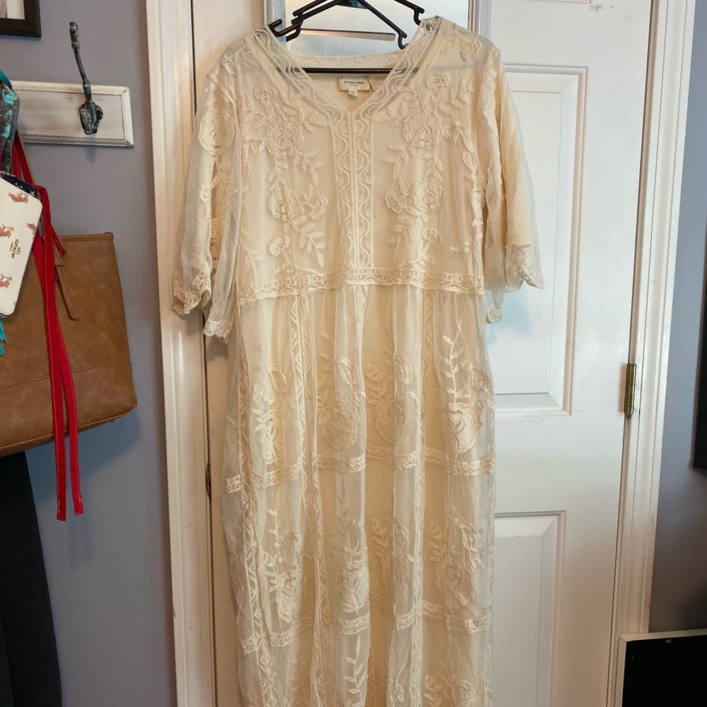OneLovedBabe Find The Way Lace Dress [Oatmeal]
